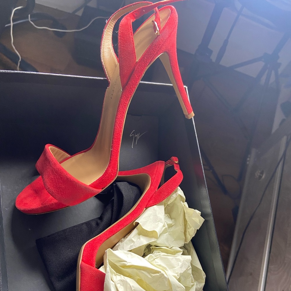 Red giuseppe zanotti heels